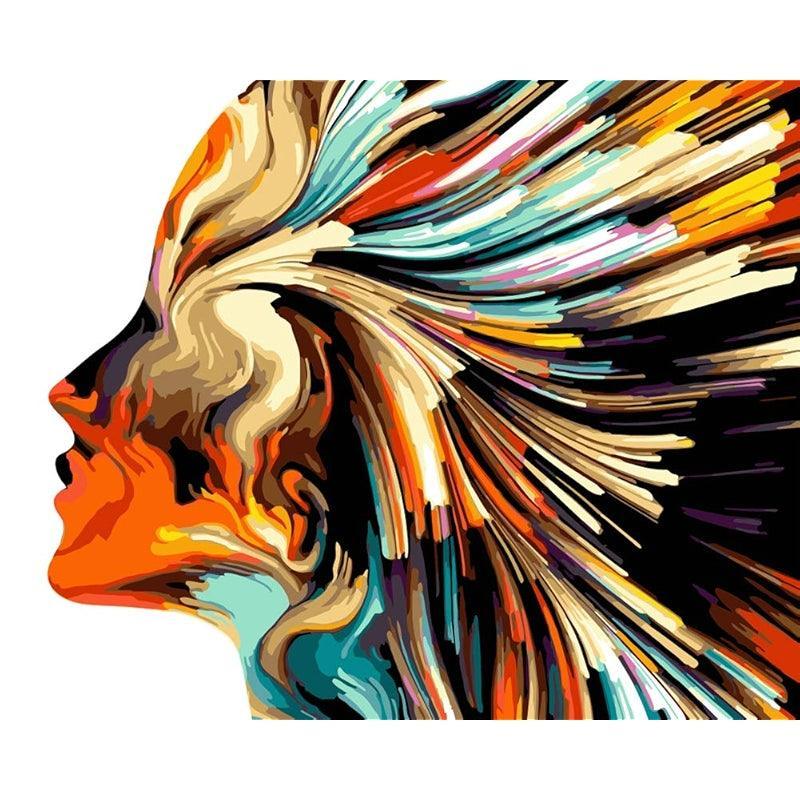 DIY Paint By Numbers Kit Skull Gentleman 16x20 Inch