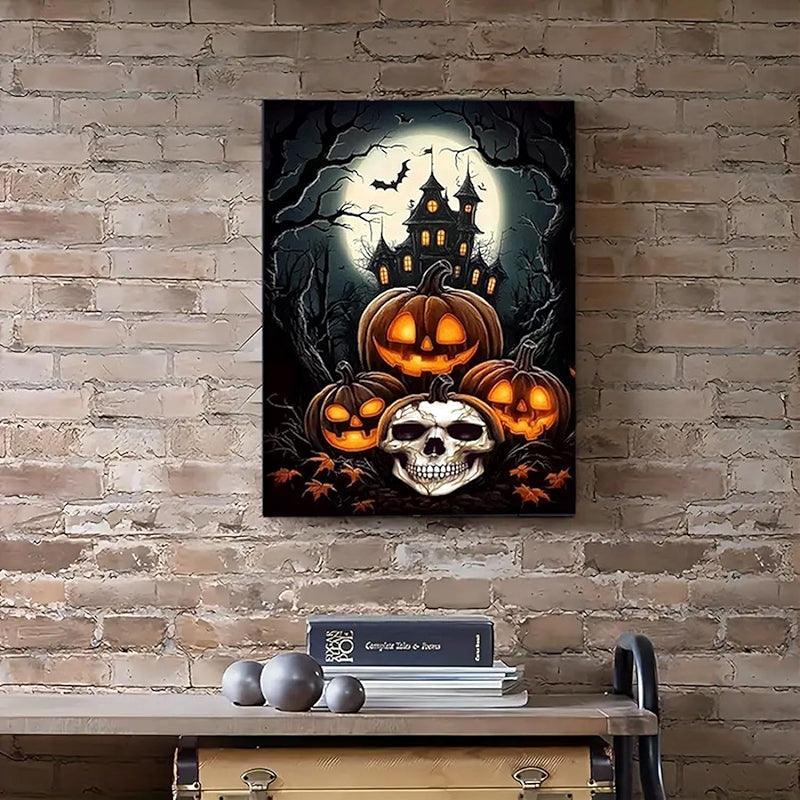 5D Halloween Diamond Painting Kit Horror Castle Art
