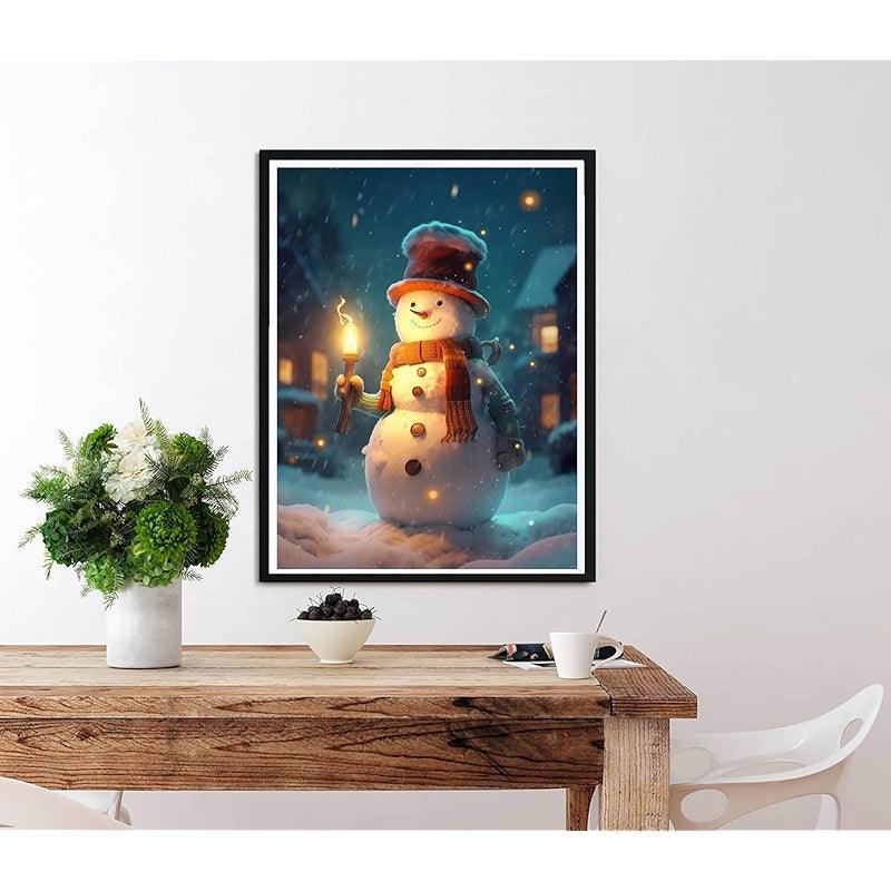 Paint By Numbers Kit Snowman For Home Wall Decor
