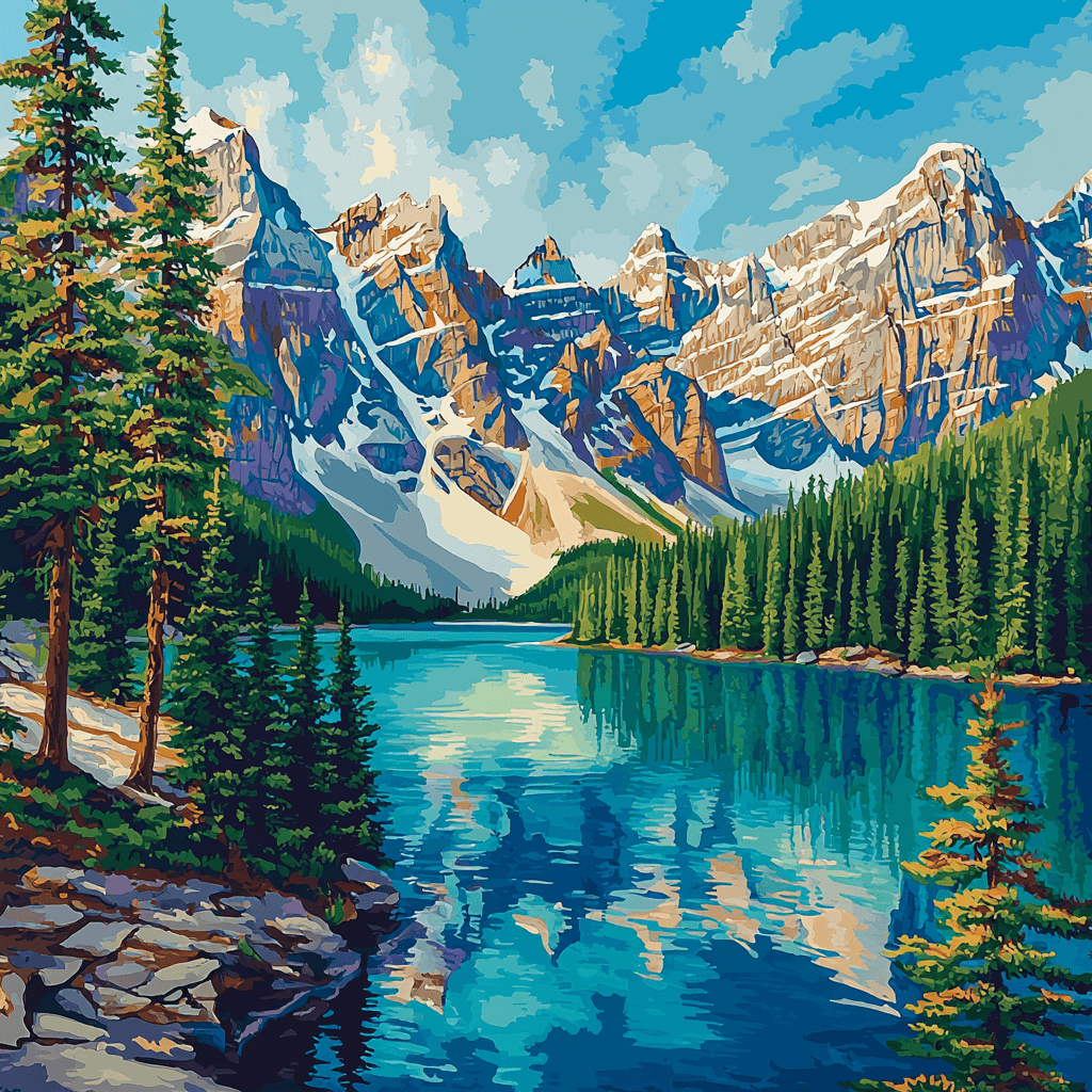 Moraine Lake - Canada Paint By Numbers Kits