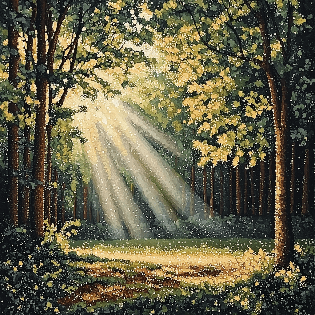 Georges Seurat Inspired Seurat's Forest Light Paint By Numbers Kits