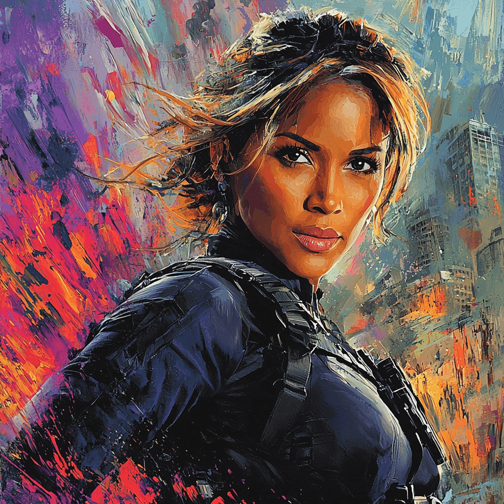 Halle Berry: A Queen Of Resilience In Action Paint By Numbers Art