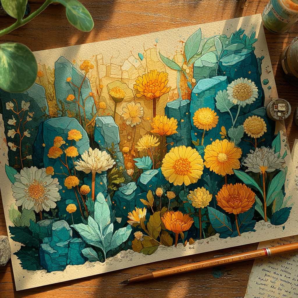 Michelangelo Inspired Still Life Of Nature painting number kit