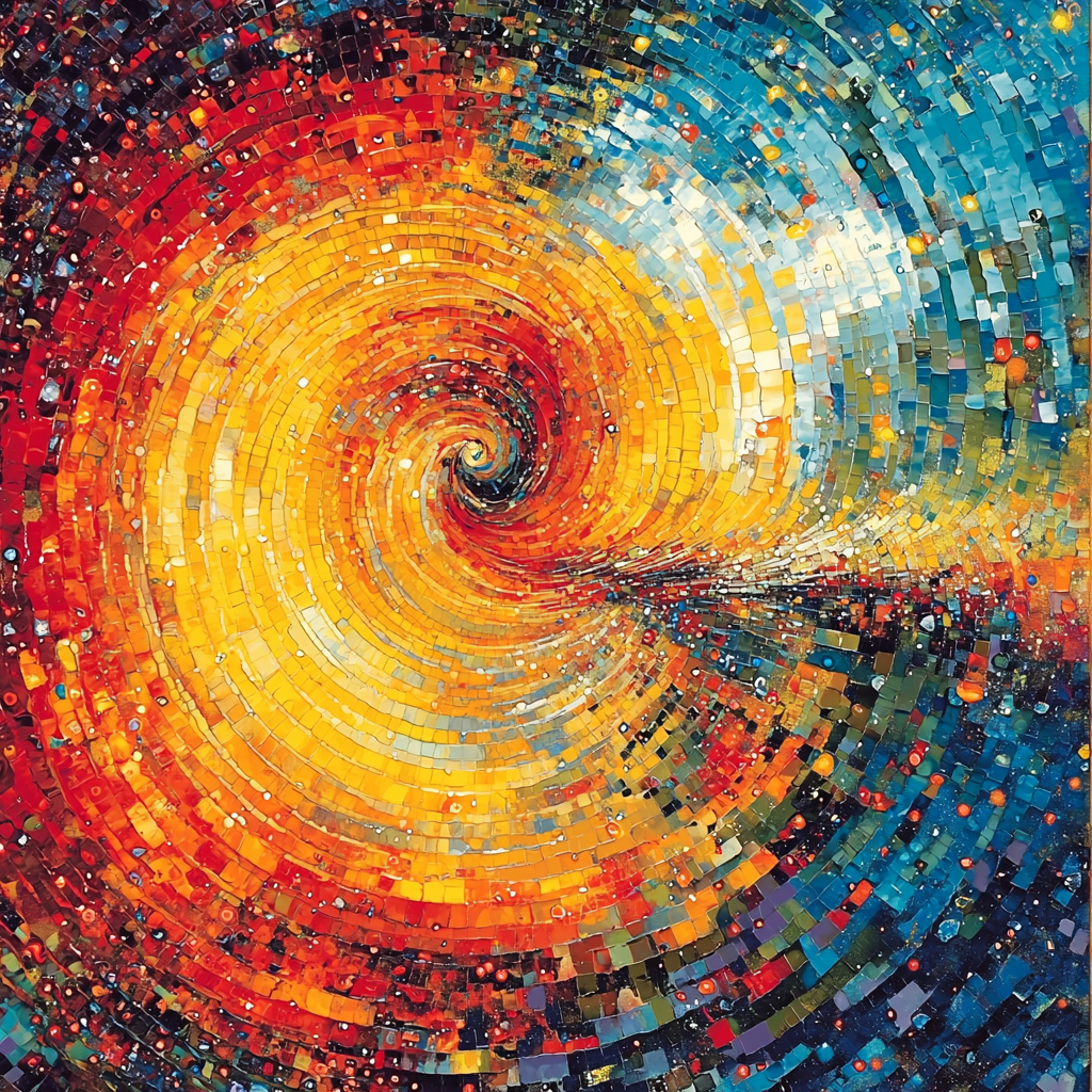 Georges Seurat Inspired Chromatic Vortex Painting Number Kit