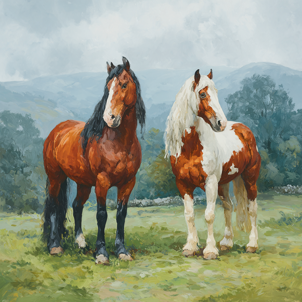 Edwin Landseer Inspired Majestic Horses paint by number