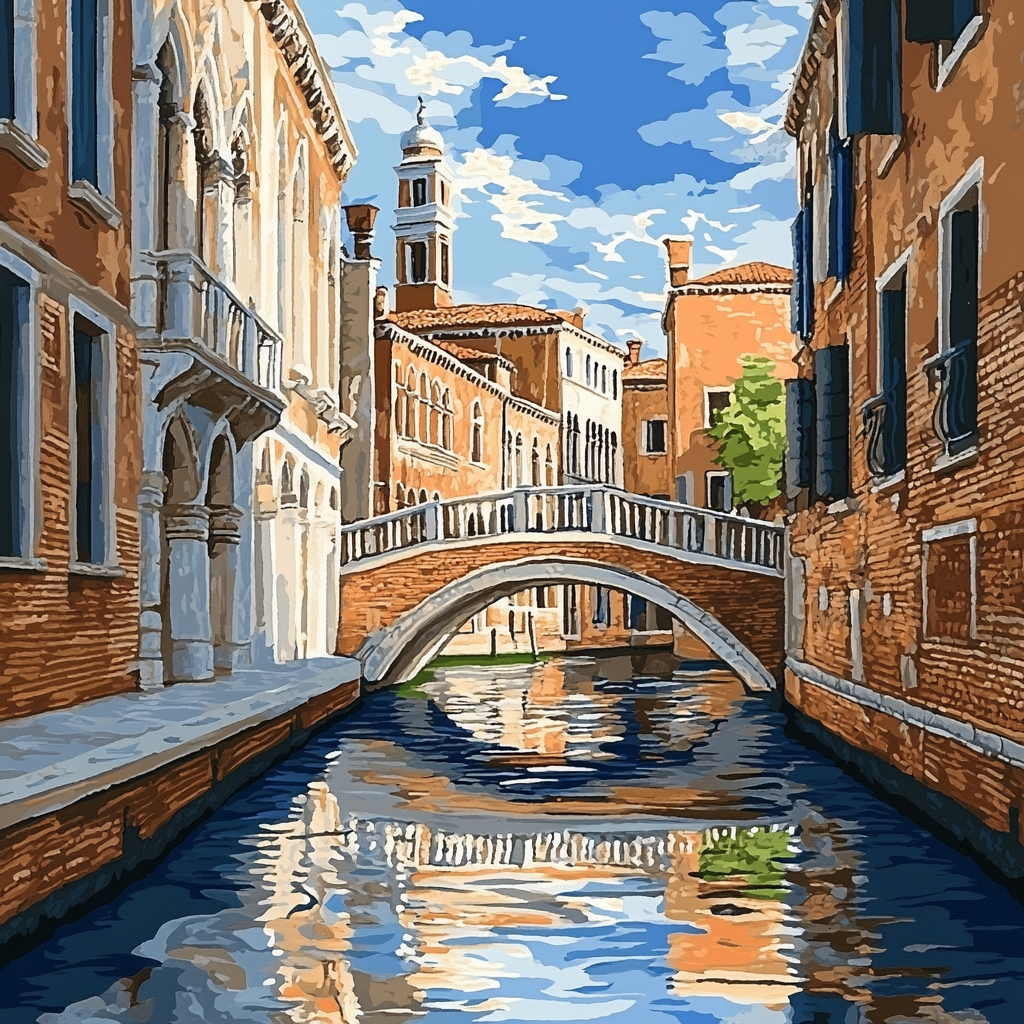 Canaletto Inspired Grand Canal Numbered painting kits