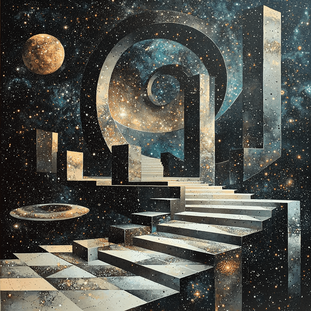 M.C. Escher Inspired Galactic Patterns Symphony Paint By Numbers Kits