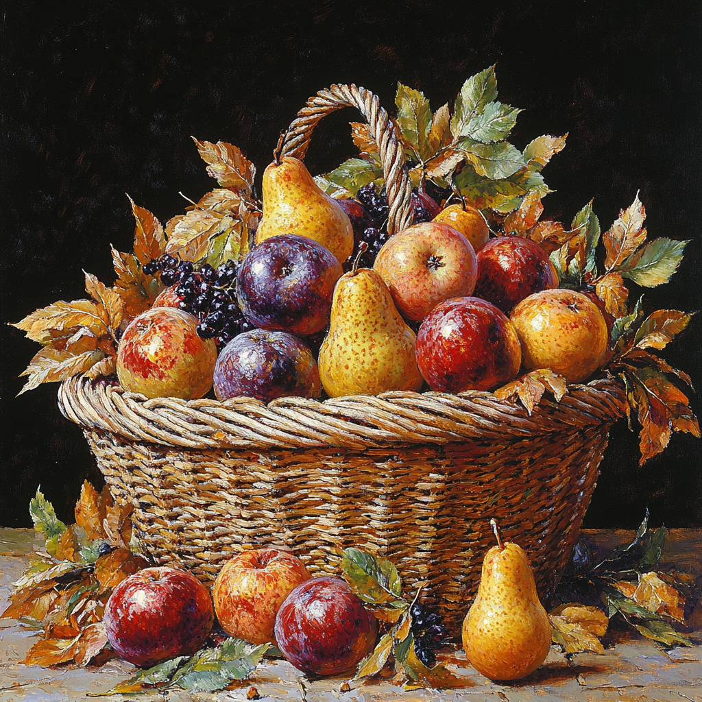 Caravaggio Inspired Withering Orchard Basket painting number kit