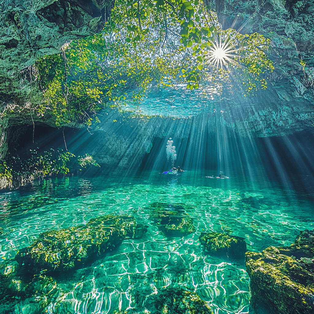 Cenote Dos Ojos - Tulum Paint By Number