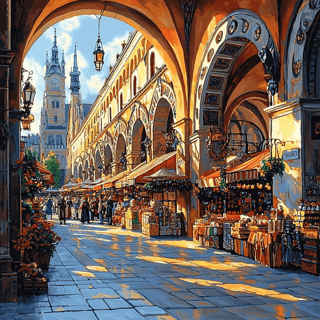 Kraków Cloth Hall - Poland Paint By Numbers Kits