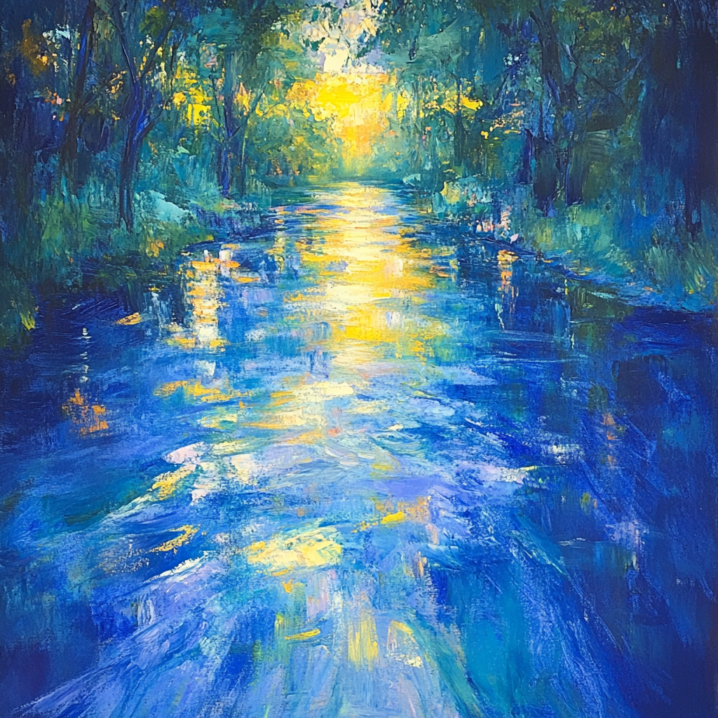 Edgar Degas Inspired River Of Light Number painting