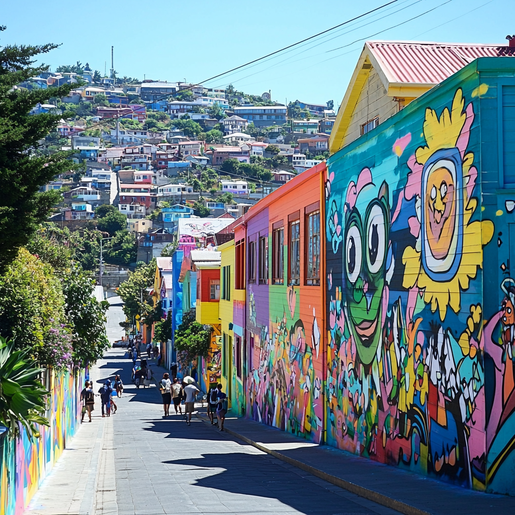 Street Art Tour In Valparaiso Number Painting