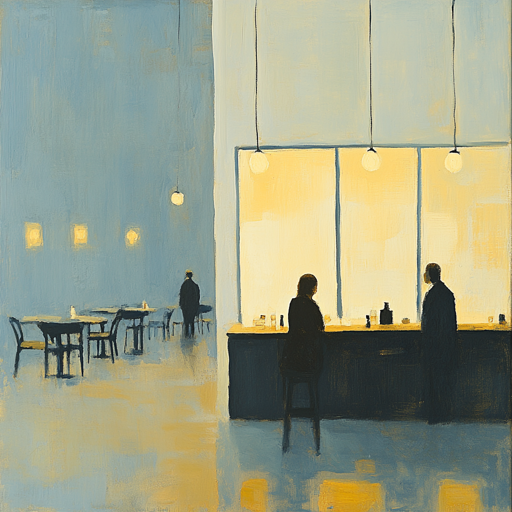 Edward Hopper Inspired Morning Cafe Painting by numbers kit