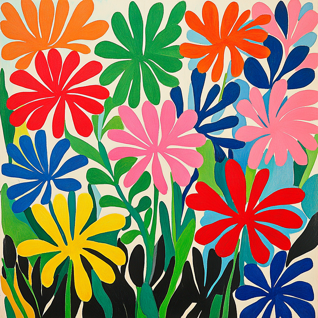 Henri Matisse Inspired Floral Patterns Paint by numbers kits