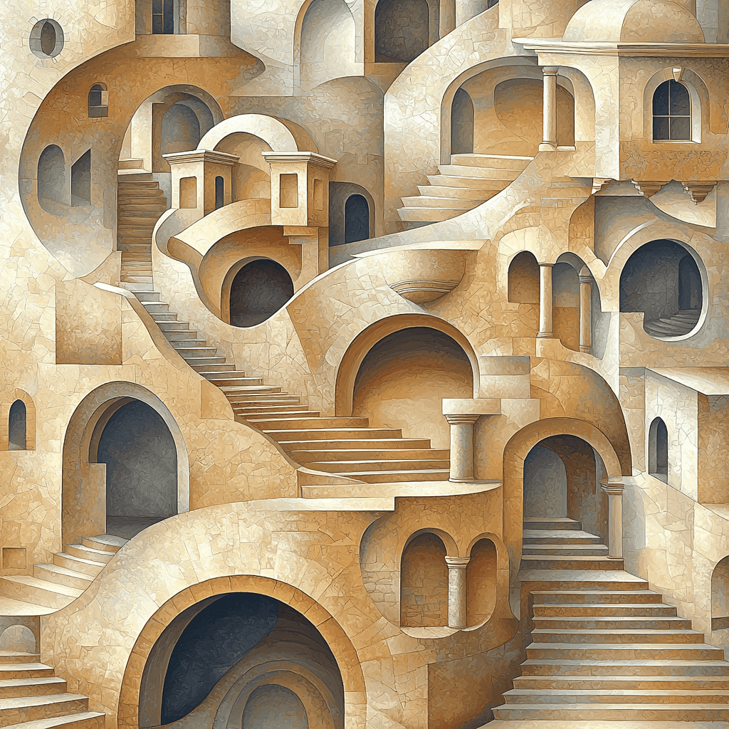 M.C. Escher Inspired Visions Of Complexity Paint By Numbers Art