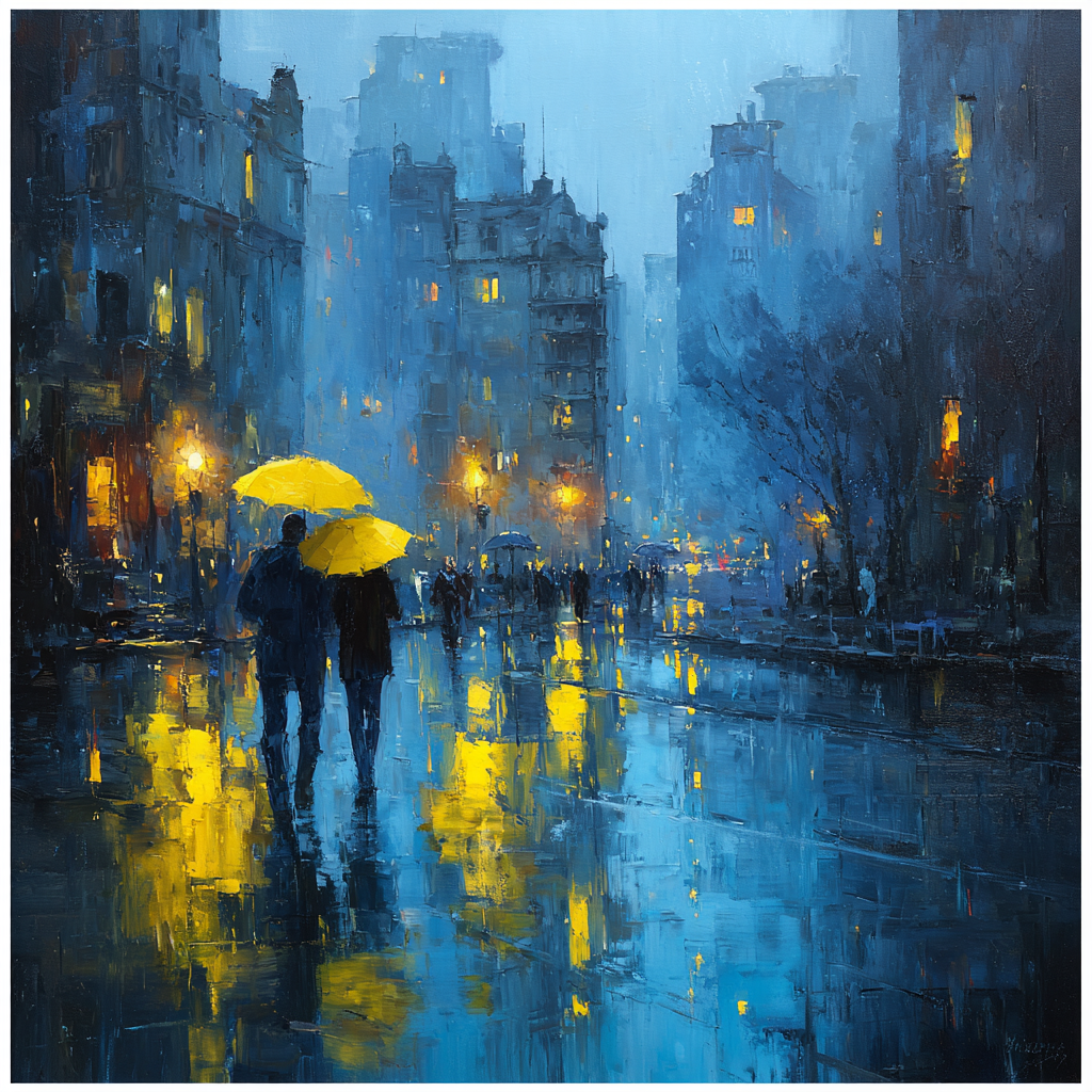 Edvard Munch Inspired Rainy Evening Paint by numbers kits