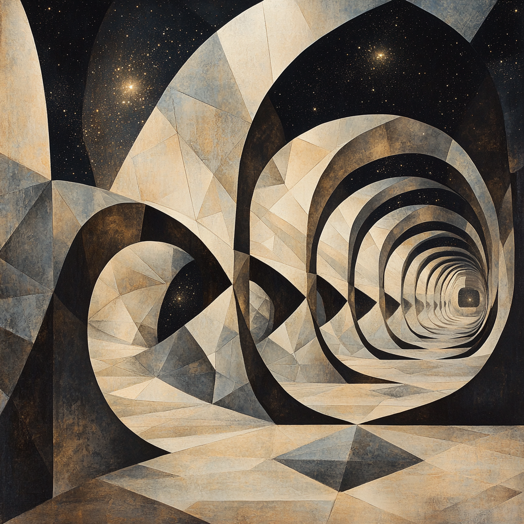 M.C. Escher Inspired Celestial Tessellated Maze paint by color