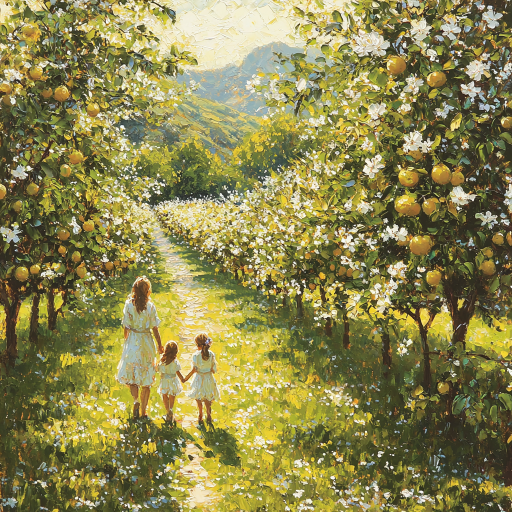 A Walk In The Orchard Paint By Numbers