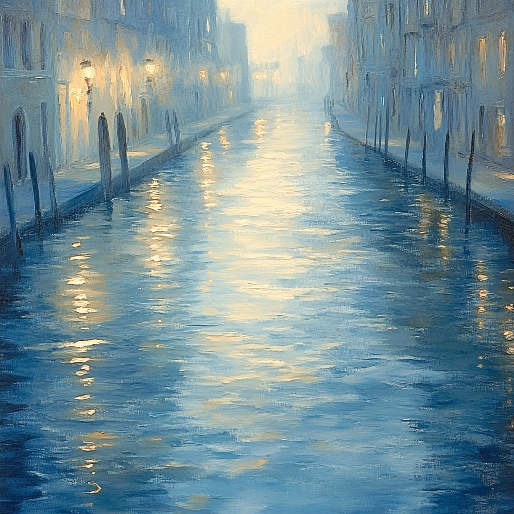 Edgar Degas Inspired Paper Boats On A City Canal Number painting