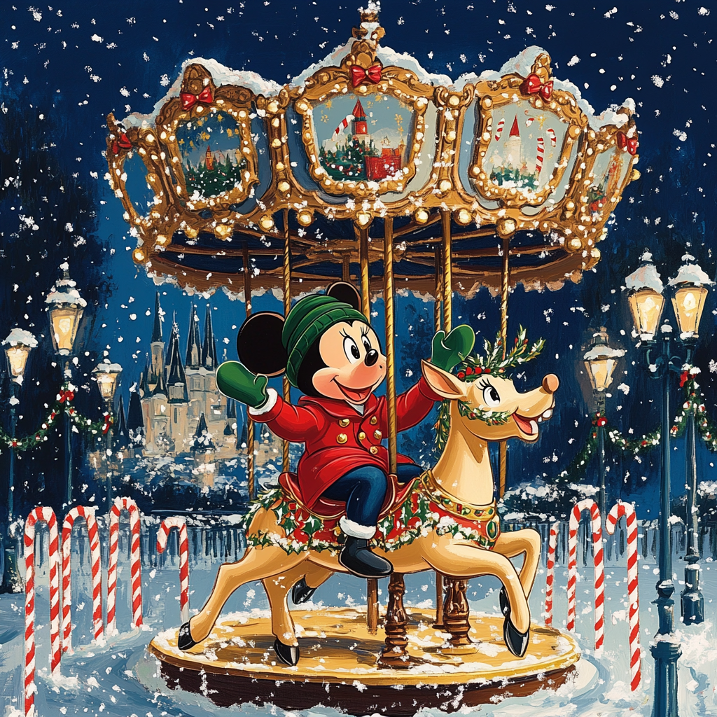 Disney Holiday Carousel paint by number