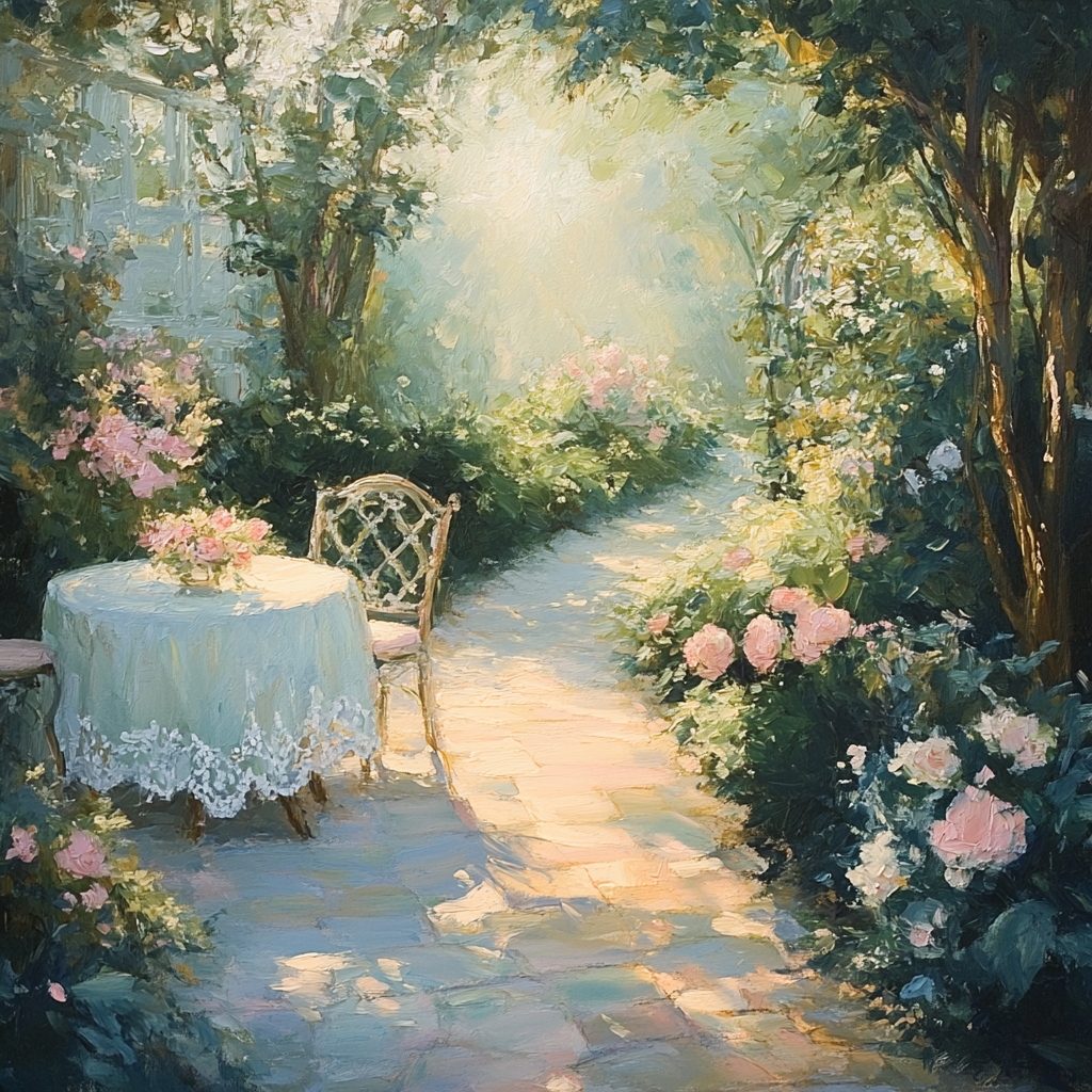 Berthe Morisot Inspired Garden Tea Number painting