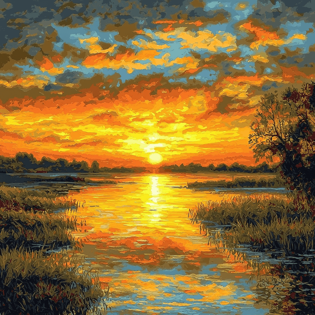 Claude Monet Inspired Joyous Daybreak Paint By Numbers Kits