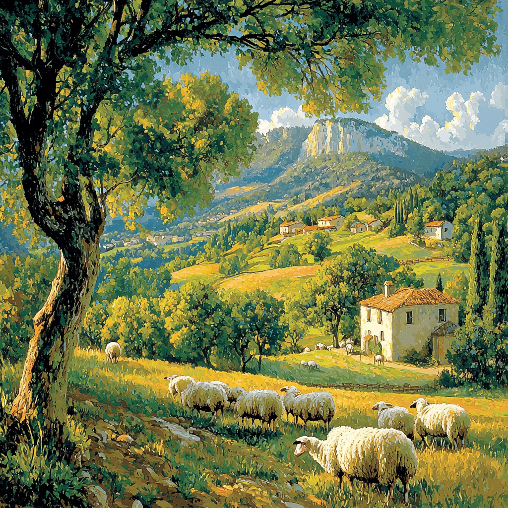 Jean-François Millet Inspired Romantic Pastoral Scene Painting By Numbers Kit