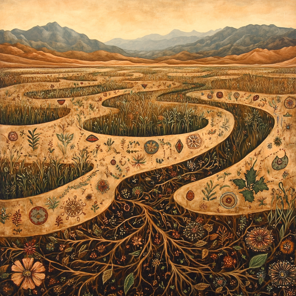 Frida Kahlo Inspired Roots Of Memory paint by color