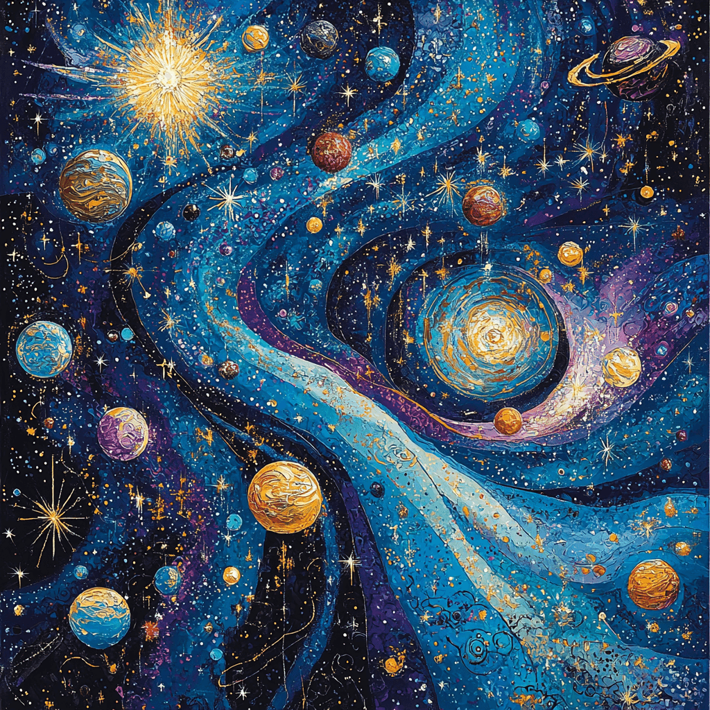 Dali Inspired Celestial Exploration DIY Paint By Numbers