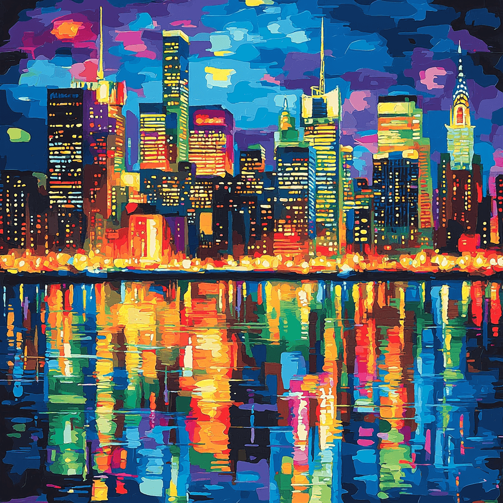 Edward Hopper Inspired Enchanting City Lights Painting Number Kit