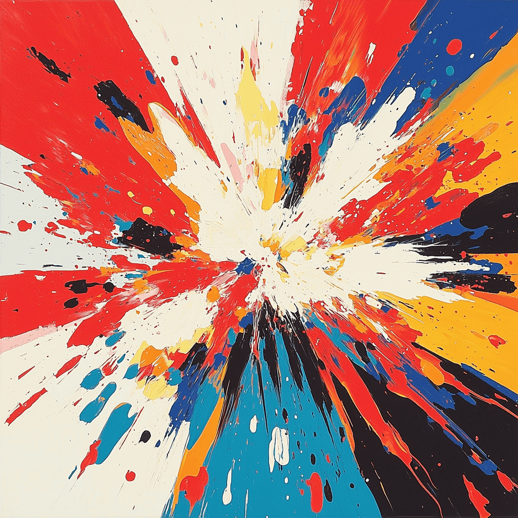 Jackson Pollock Inspired Dynamic Abstract Dance Numbered Painting Kits
