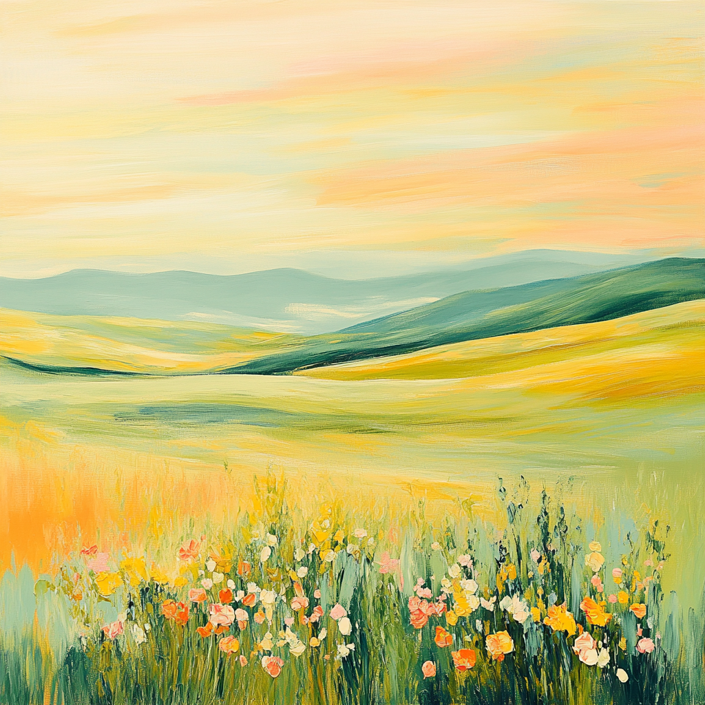 Edgar Degas Inspired Meadow Of Whispered Colors DIY paint by numbers