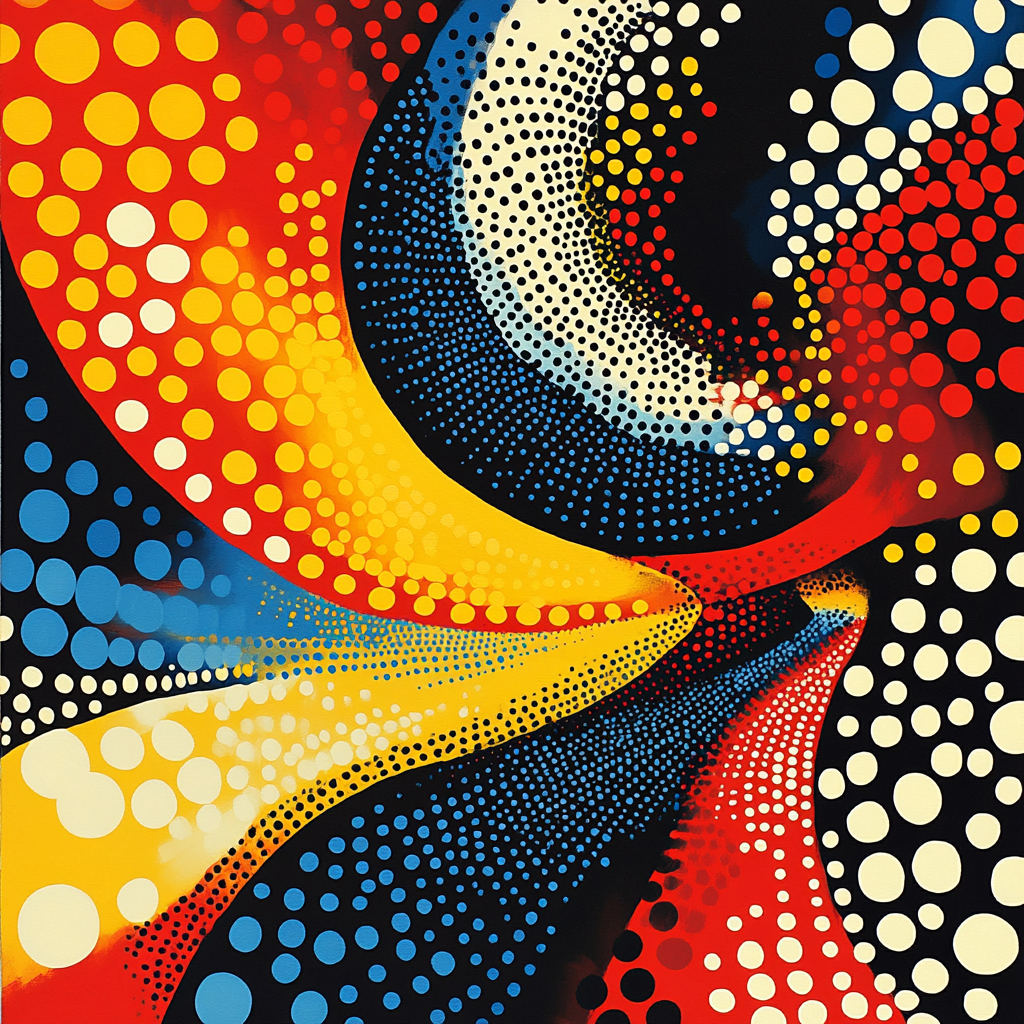 Yayoi Kusama Inspired Cosmic Polka Infinity Painting by numbers kit