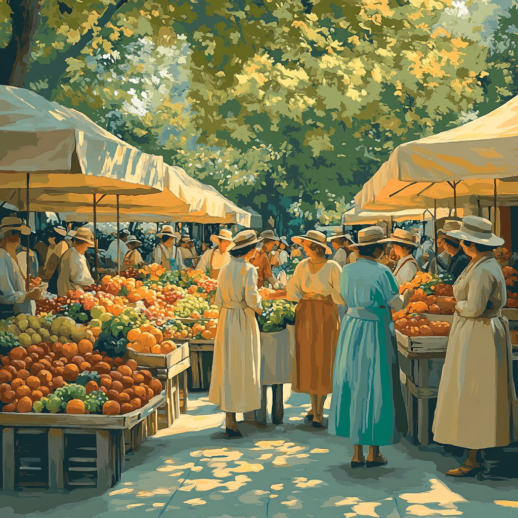 Mary Fairchild MacMonnies Low Inspired Market Day paint by numbers