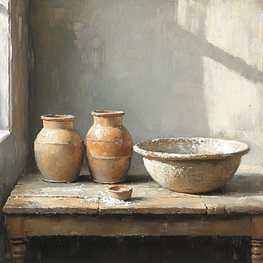 Diego Velázquez Inspired Earthenware Water Jars paint by number