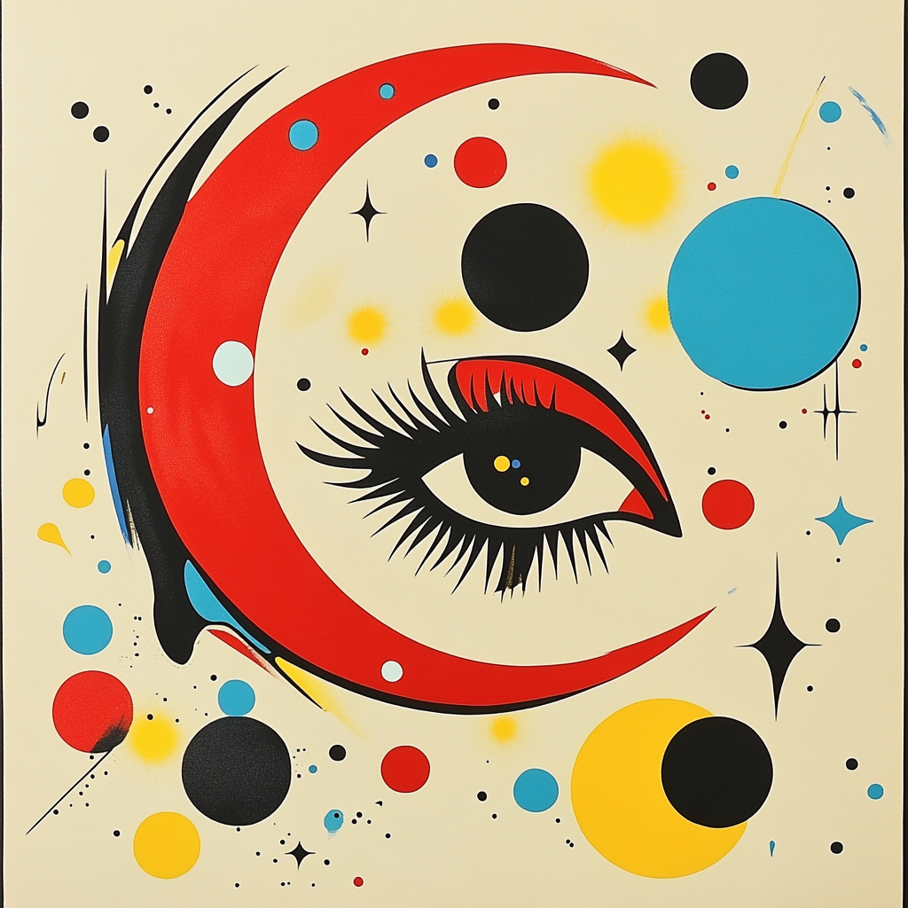 Joan Miró Inspired Lunar Play Paint by numbers art