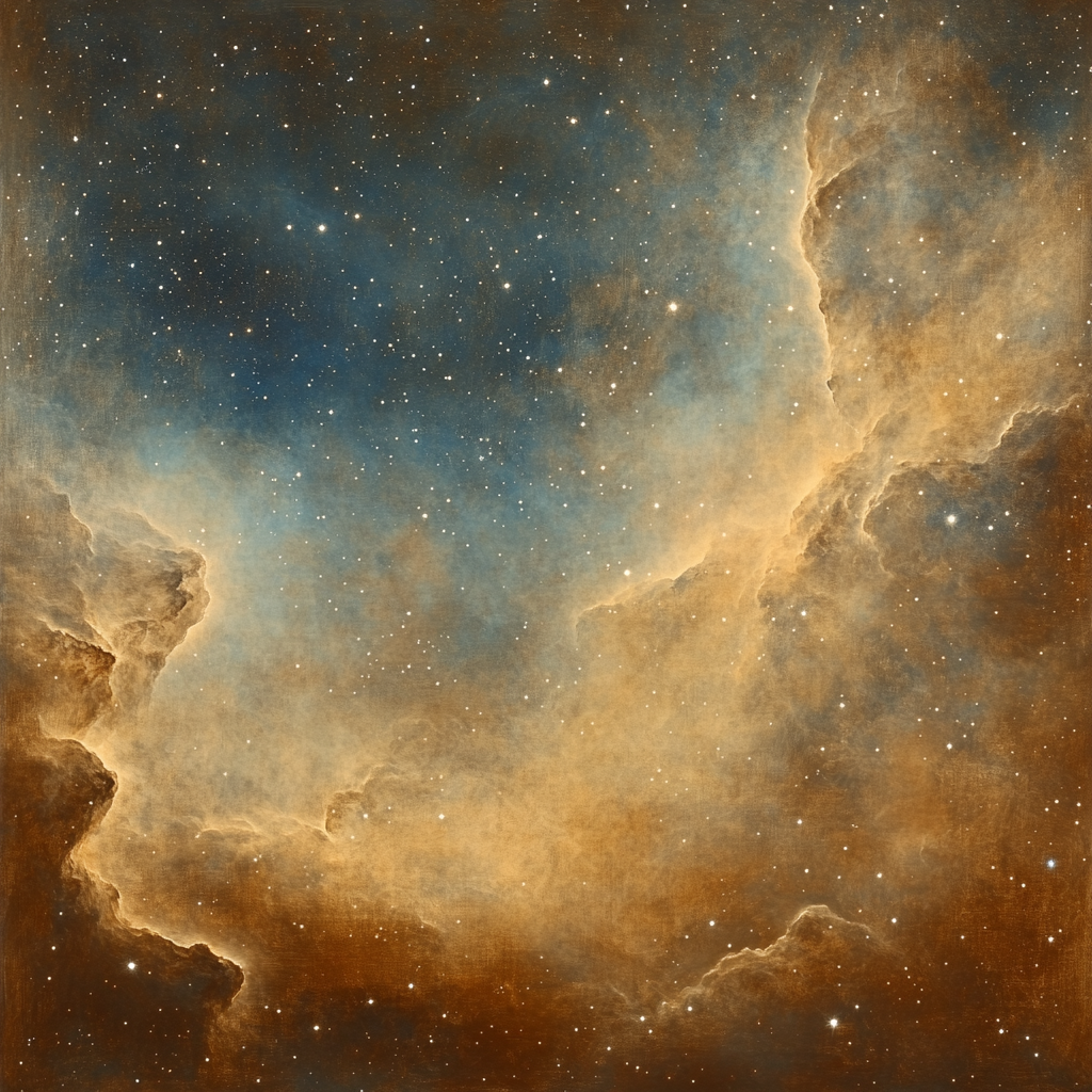 Leonardo Da Vinci Inspired Celestial Nebulae Paint by numbers art