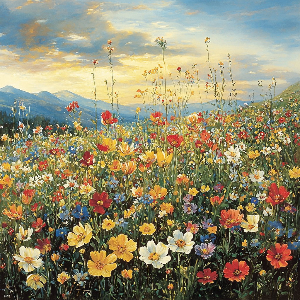 Leonardo Da Vinci Inspired Ephemeral Meadows Painting Number Kit