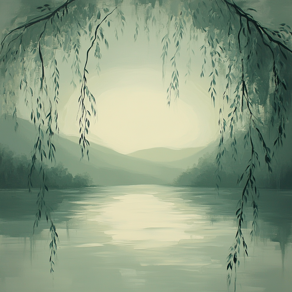 Zhao Mengfu Inspired Silent Willow Echo Numbered painting kits