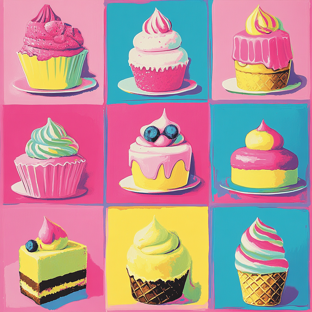Andy Warhol Inspired Dessert Series Painting by numbers kit