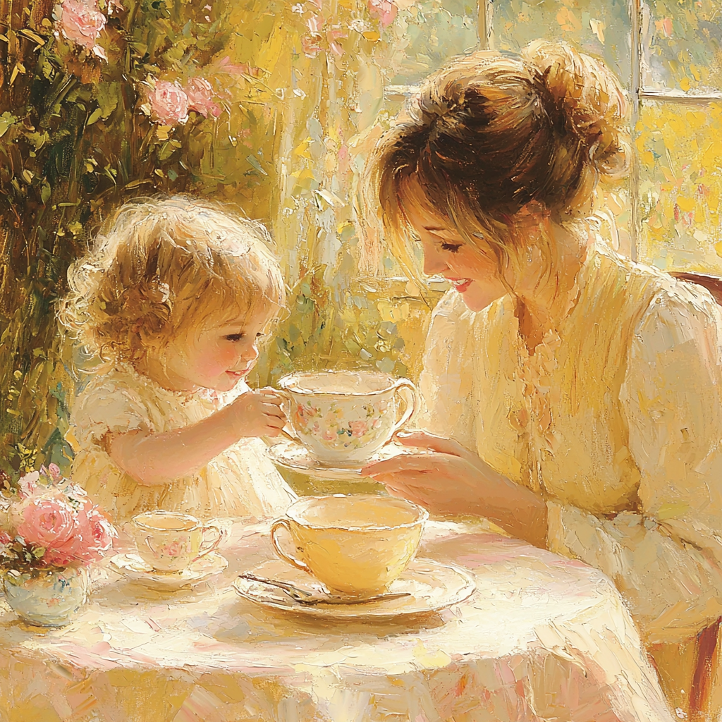 Tea Time With Mother Paint By Numbers Kits