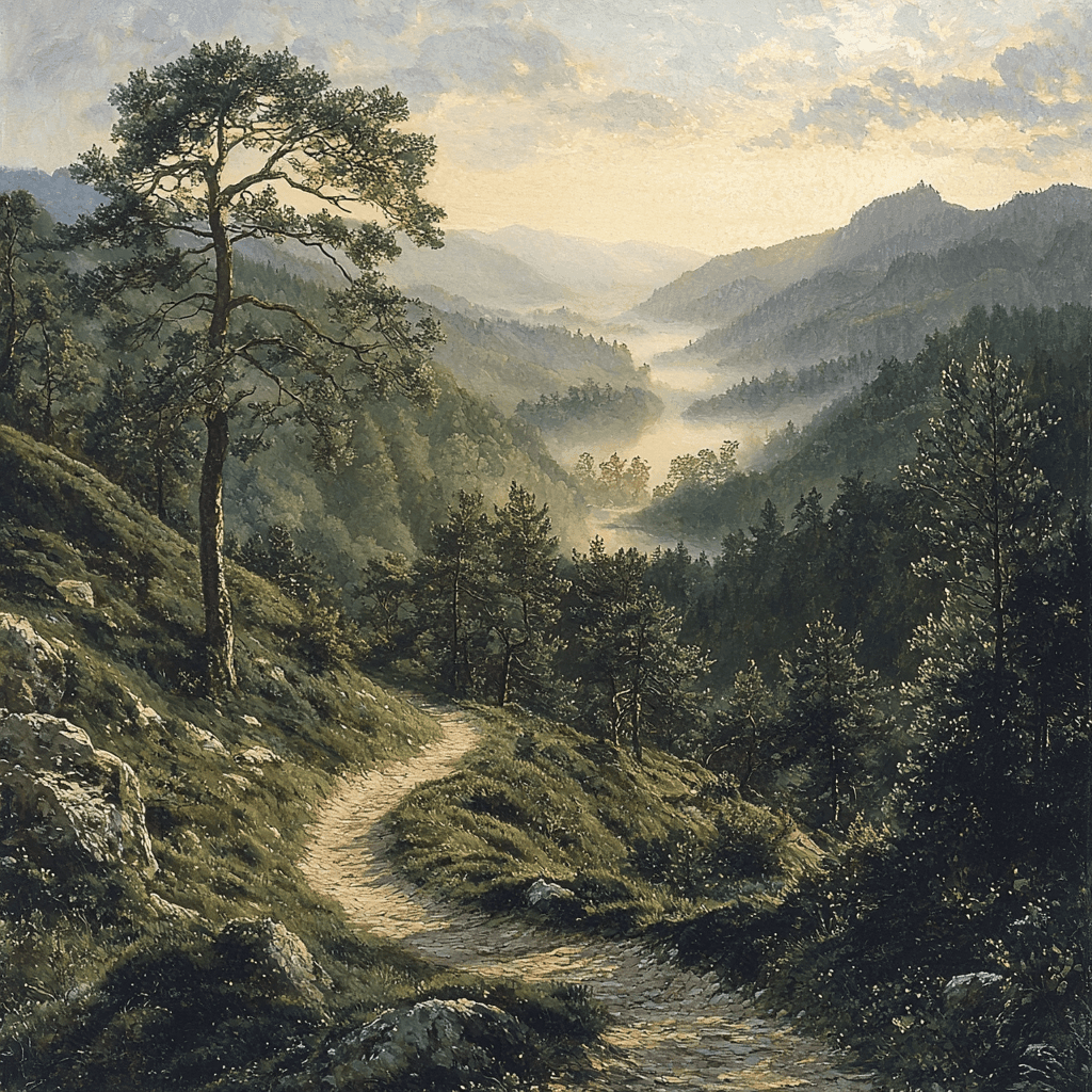 Caspar David Friedrich Inspired Mystical Forest Pathways Paint By Numbers Kits