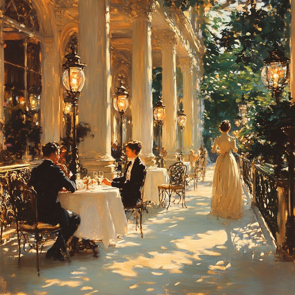 John Singer Sargent Inspired Café Scene DIY paint by numbers