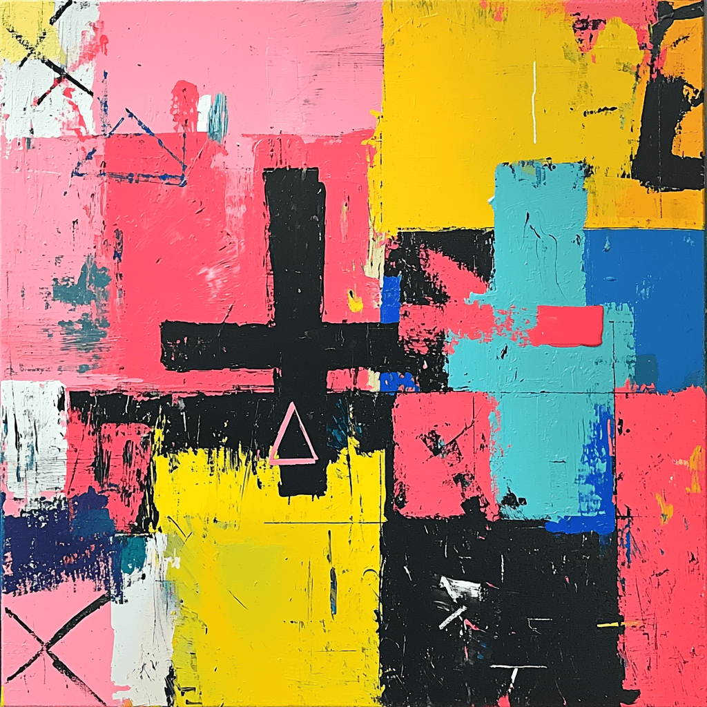 Jean-Michel Basquiat Inspired Voices Of The Abstract Paint By Color