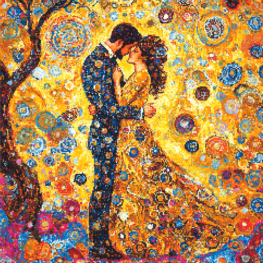 Gustav Klimt Inspired Time Travelers Paint By Numbers