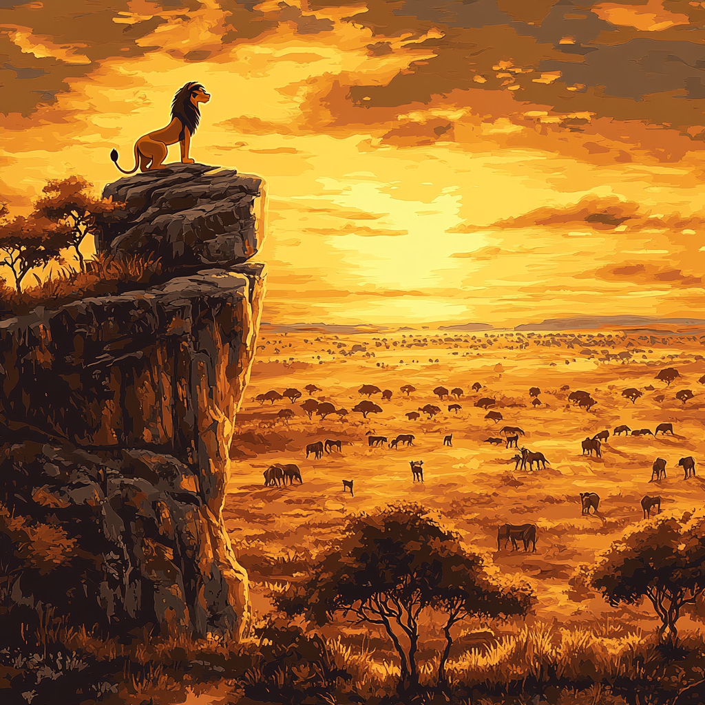 Simba’s Pride Rock Watch Paint by numbers art