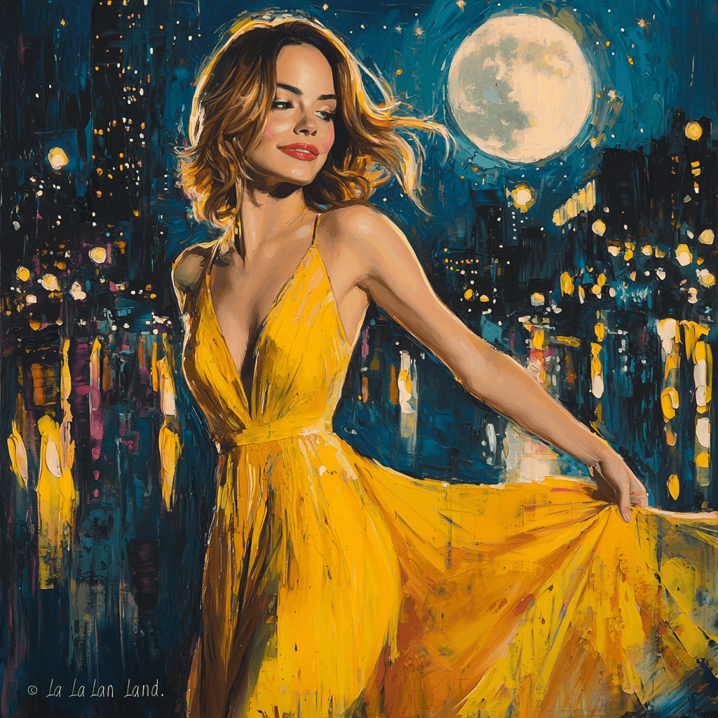 Emma Stone: Gleaming Stardust In The Moonlit City Of Stars Paint By Number