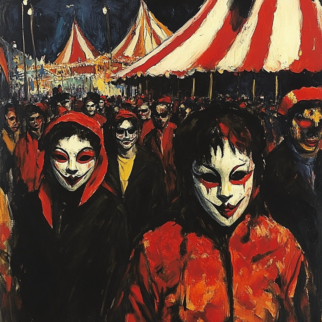 Francisco Goya Inspired Carnival Of Masks paint by numbers