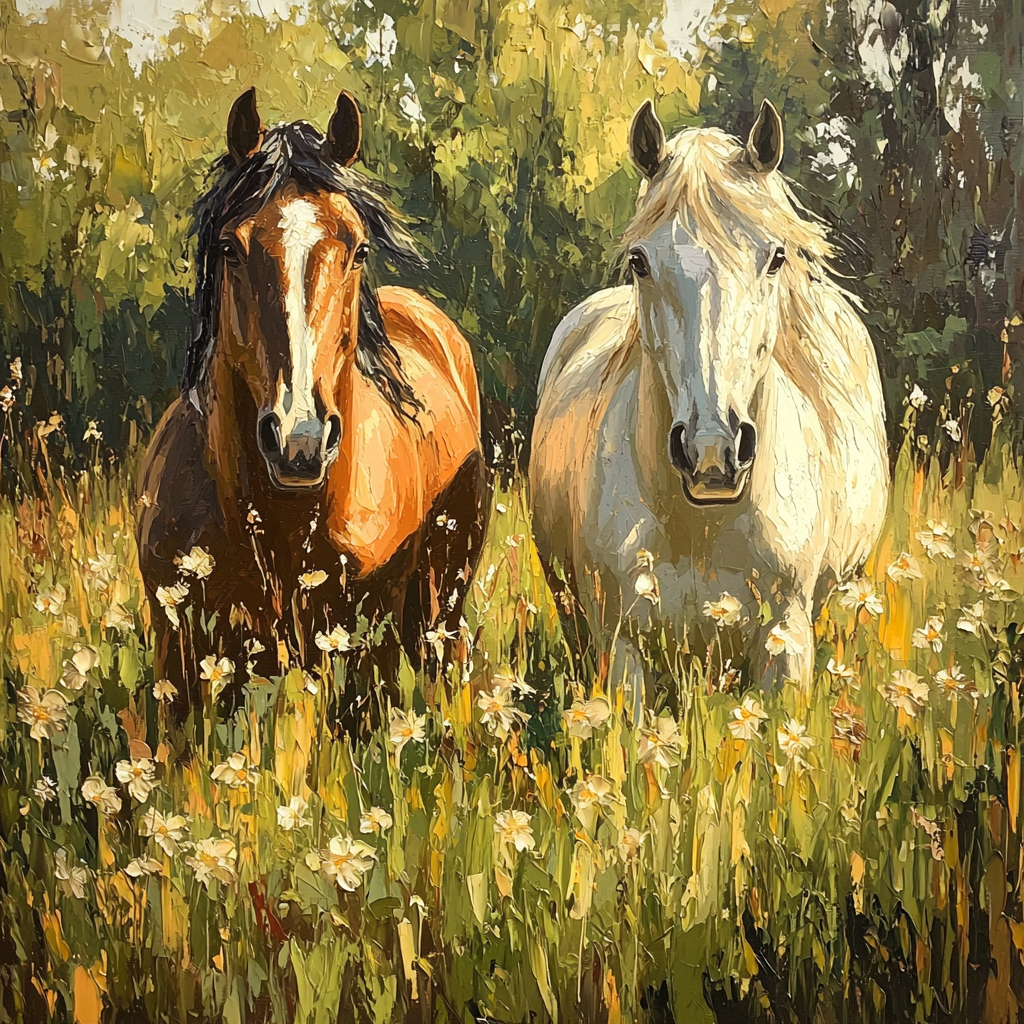 George Stubbs Inspired Noble Steeds In Spring Painting By Numbers Kit