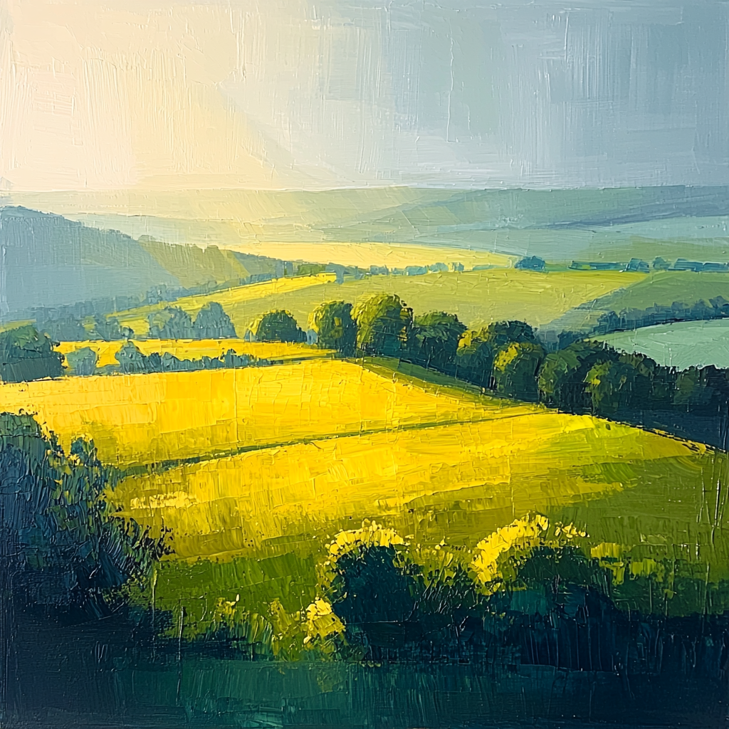 Paul Cézanne Inspired Fields Of Light Paint By Numbers